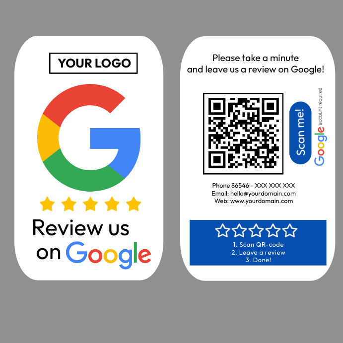 Google 5 star review Template PosterMyWall