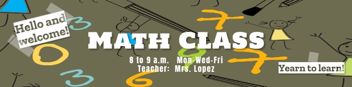 Google Course Math Banner google classroom banner template | PosterMyWall