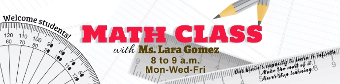 Google Course Math Banner google classroom banner template | PosterMyWall