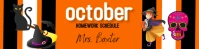 google classroom header, virtual, online, blog Banner 2 × 8 template