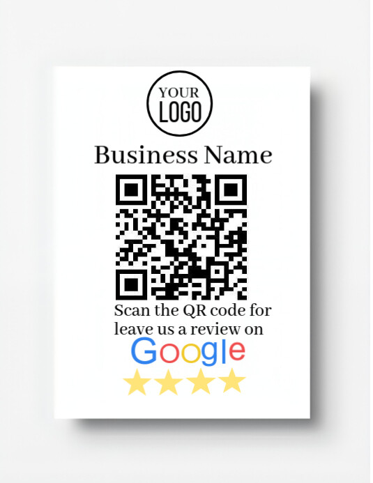 Google review card Flyer (US Letter) template