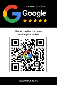 google review Poster template