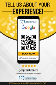 Google Review Poster Póster template