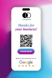 Google Review Poster โปสเตอร์ template