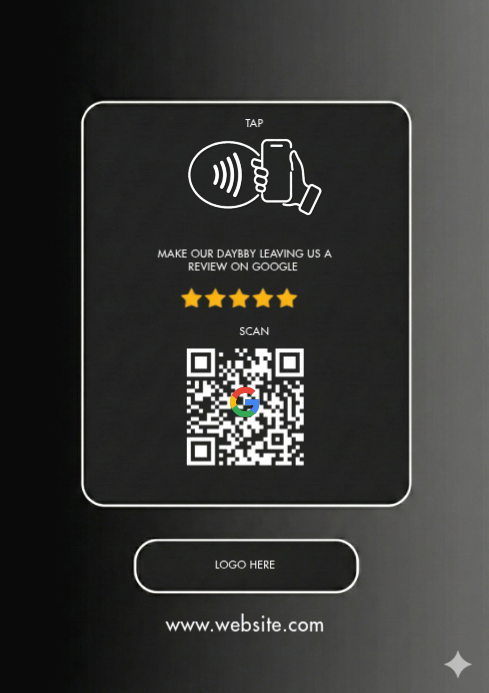 Black Google Review Request A4 Template | PosterMyWall