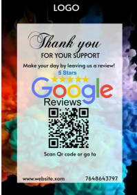 Google reviews flyer A4 template