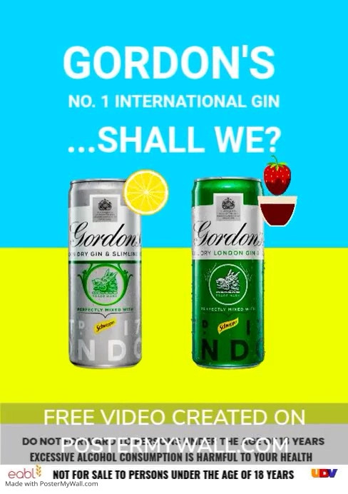 GORDONS GIN AD Template PosterMyWall gordons-gin-ad-template-postermywall