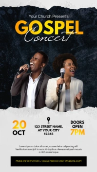 Gospel Concert Church Digital Display (9:16) template