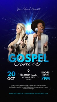 Gospel Concert Church Цифровой дисплей (9 : 16) template