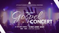 GOSPEL CONCERT church flyer Digitale display (16:9) template