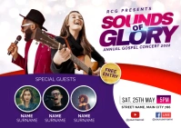 gospel concert Postal template