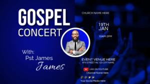 gospel concert Digitalt display (16:9) template