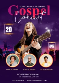 gospel concert A4 template