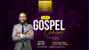 gospel concert Digitalt display (16:9) template