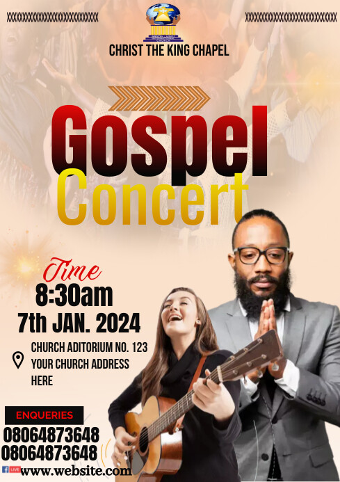 GOSPEL CONCERT Templat | PosterMyWall