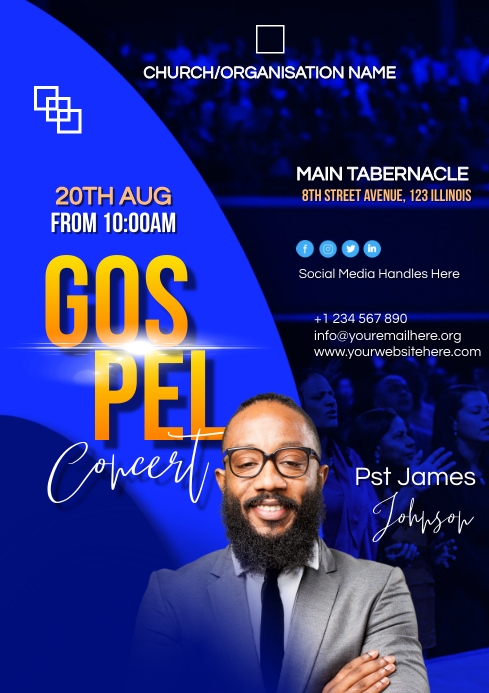 gospel concert A4 template