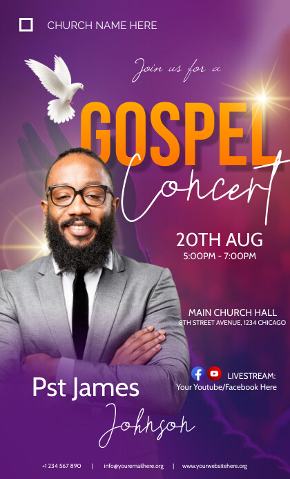 gospel concert US Legal template