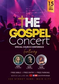 gospel concert A4 template