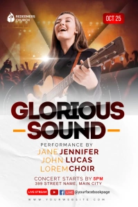 gospel concert Poster template