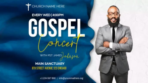 gospel concert Digitalt display (16:9) template