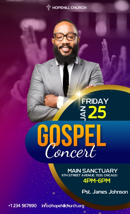 gospel concert US Legal template