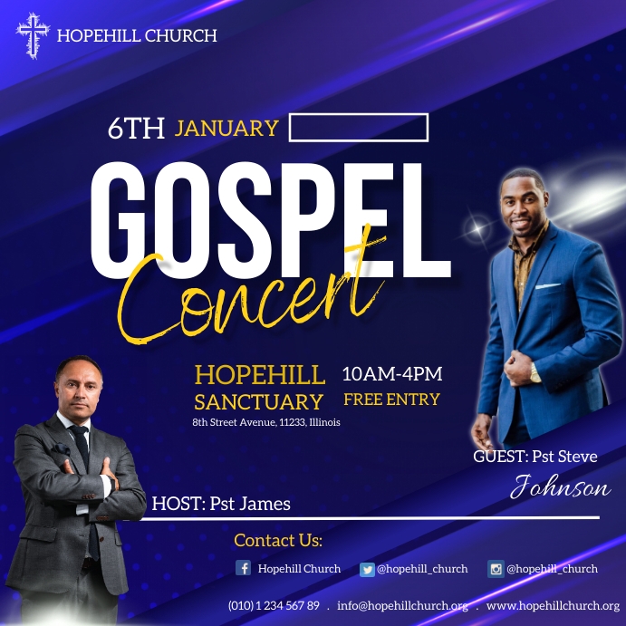 gospel concert flyer Template | PosterMyWall gospel-concert-flyer-template-postermywall