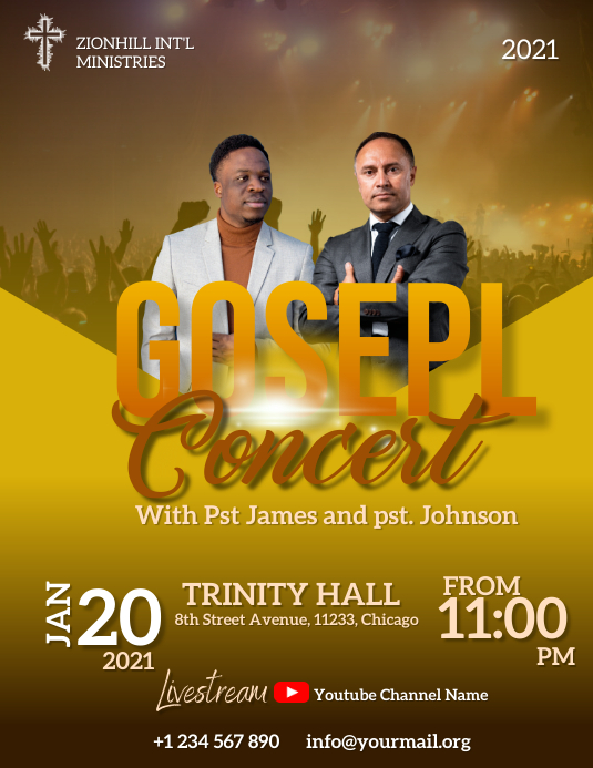 gospel concert flyer template