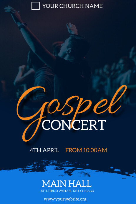Modèle Dépliant Du Concert Gospel | PosterMyWall Modèle Dépliant Du Concert Gospel | PosterMyWall
