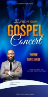 gospel concert flyer Roll Up Banner 3' × 6' template