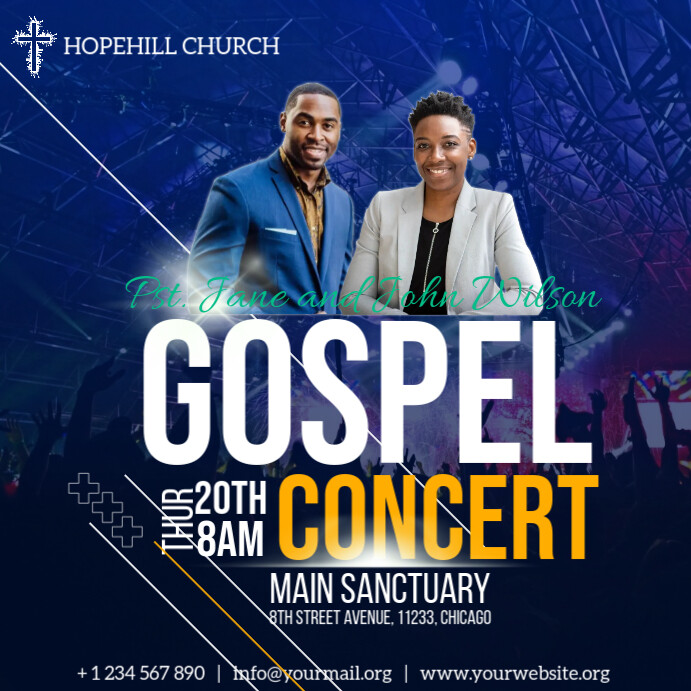 gospel concert flyer Template | PosterMyWall gospel-concert-flyer-template-postermywall