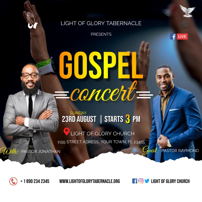 GOSPEL CONCERT POSTER template