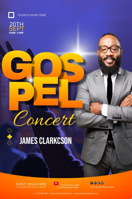 gospel concert poster template