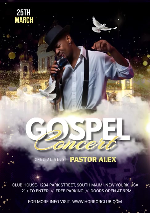 Concert Ad Examples Gospel Concert Video ad Template | PosterMyWall