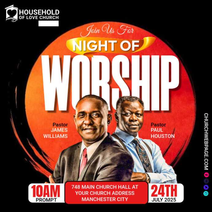 GOSPEL NIGHT Instagram Post template