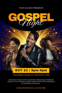Gospel Night Flyer Poster template
