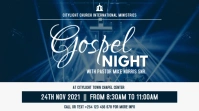 gospel night poster design Digital Display (16:9) template