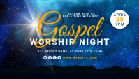 gospel prayer and worship night Blog Header template