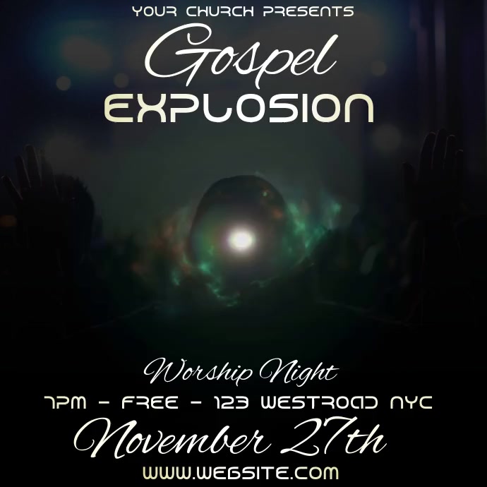 God Advertisement Examples Copy of gospel worship ad template | PosterMyWall