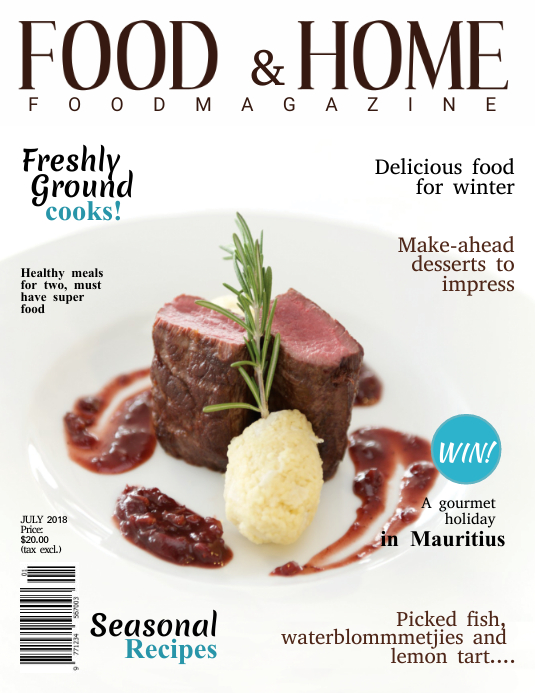 Create Free Food Magazine Covers | PosterMyWall