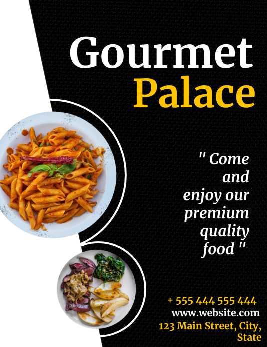 Gourmet Restaurant Flyer Advertisement Template Postermywall