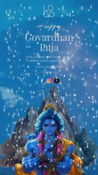 Govardhan Puja Instagram Story Tampilan Digital (9:16) template