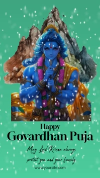 Govardhan Puja story template Digital Display (9:16)