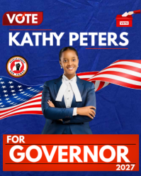 Governor & presidential Election Campaign Editable/printable flyer posters Instagram Portrait template
