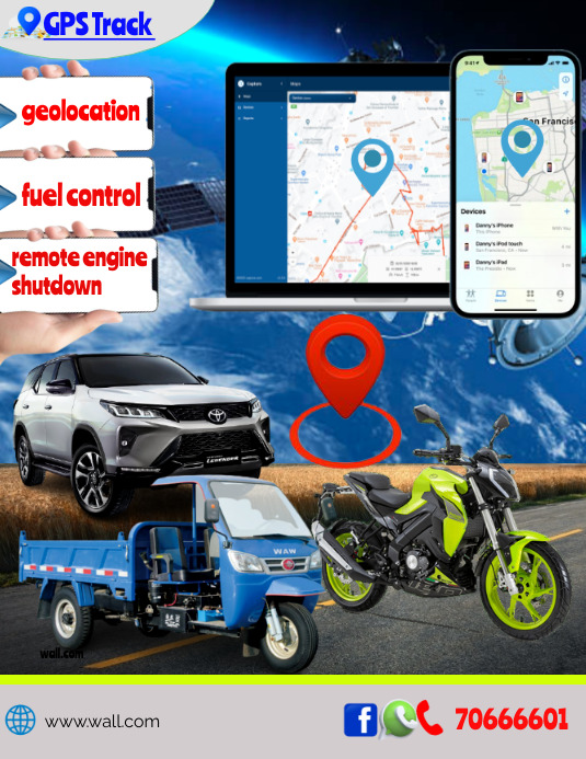 Gps track Flyer (US Letter) template