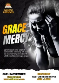 Grace and Mercy Sermon A4 template