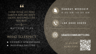 Black Church Welcome Business Card Template - Page 2