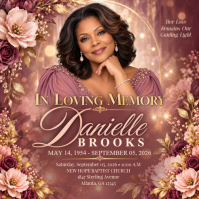 Brown Memorial Tribute Сообщение Instagram Template