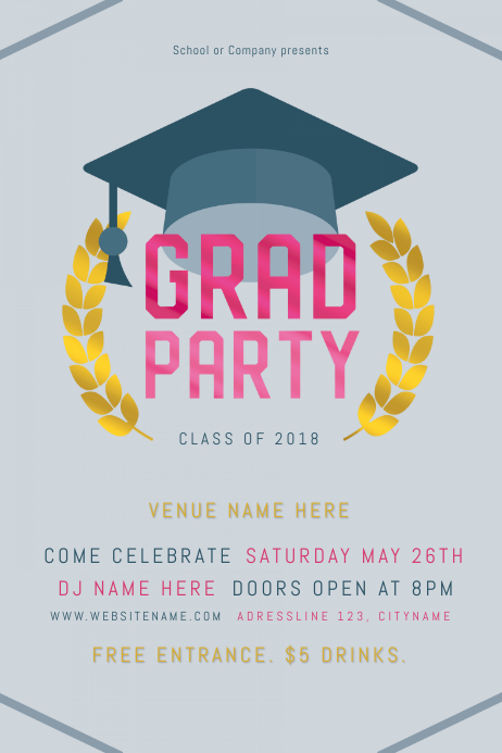 Grad Party Template | PosterMyWall