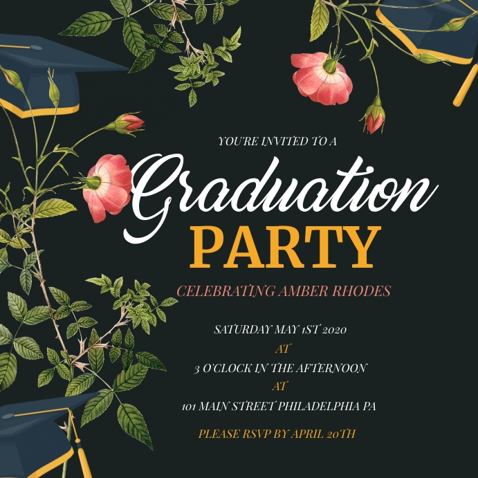 Grad Party Template | PosterMyWall