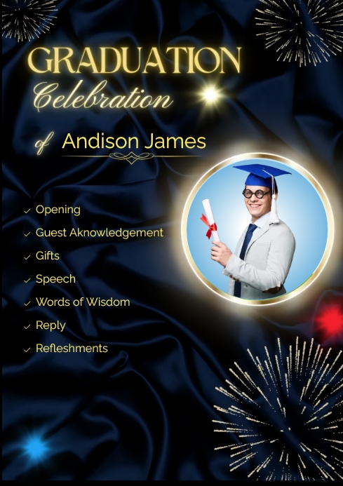 Grad Program Template | PosterMyWall